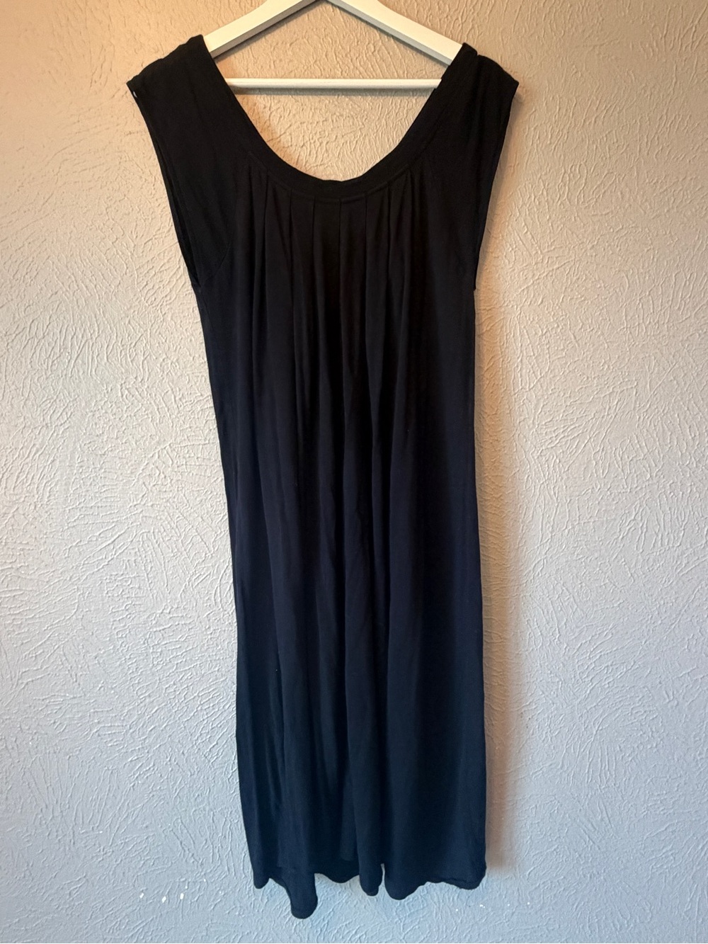 Talbots Black Sleeveless Maxi Dress with Scoop Neckline